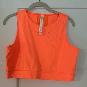 Bright orange Lululemon crop, size 12